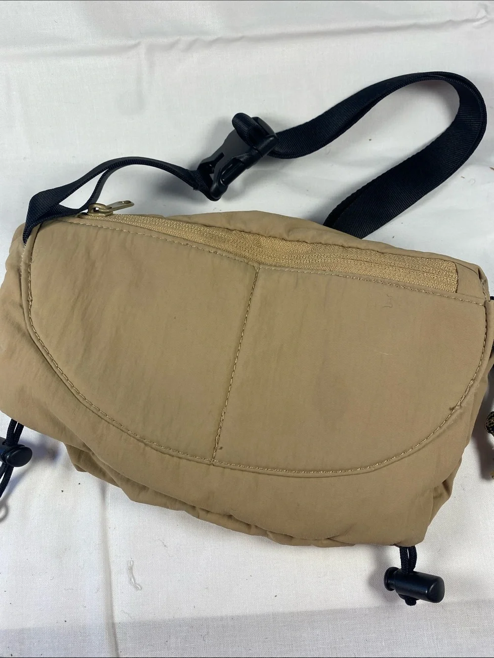The North Face Tan Nylon Belt Bag with Black Strap - Adventure Athletic